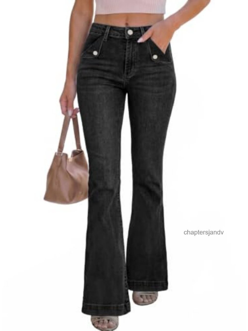 High Waisted Flare Bootcut Stretch Jeans Retro Chic Casual